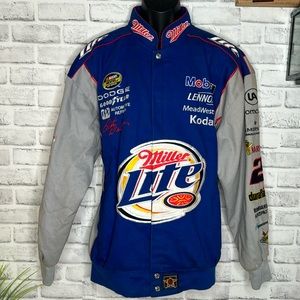 Vintage Nascar Chase Authentic Rusty’s Last Call Wallace Miller Lite Jacket L
